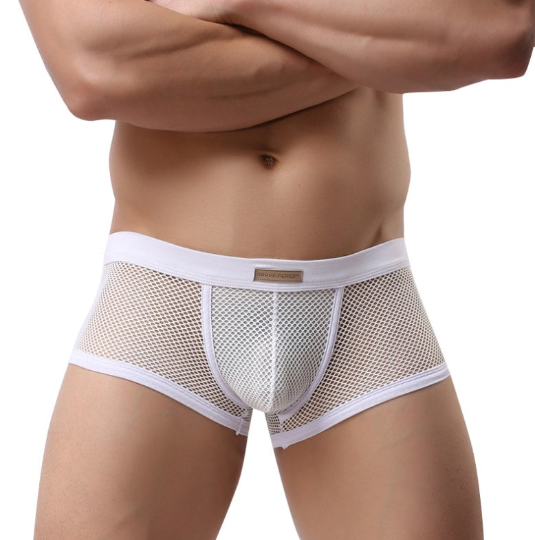 Men's Underwear - Sexy Men's Boxer Pants Large Mesh Mesh Breathable Sexy Men's Underwear