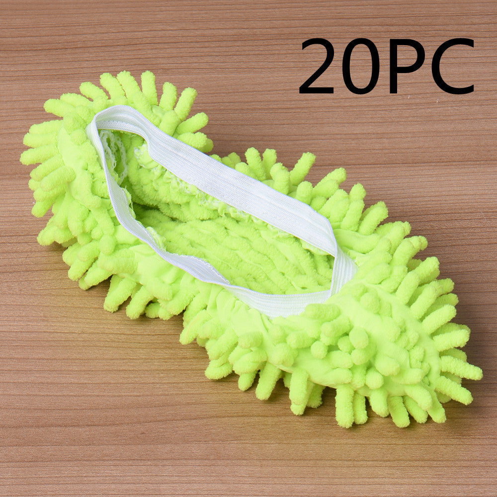 2pcs Set Multifunctional Chenille Micro Fiber Slipper Shoe Covers