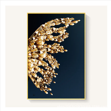 🦋 Golden Butterfly Wings Decorative Painting – Elegant Matte Wall Art
