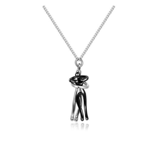 Love Hug Necklace - Unisex Men Women Couple Jewelry Chain Valentines Day Lover Gift