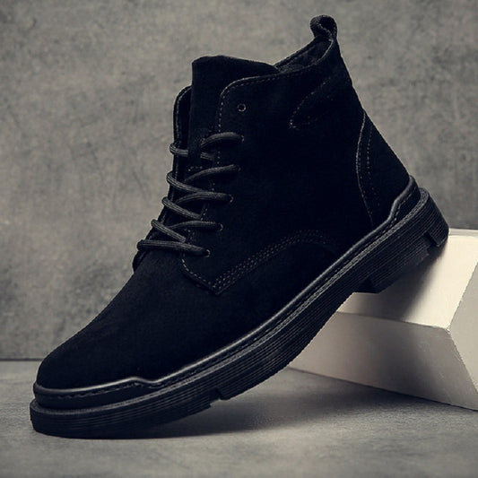 Casual Leather Shoes High-top Boots