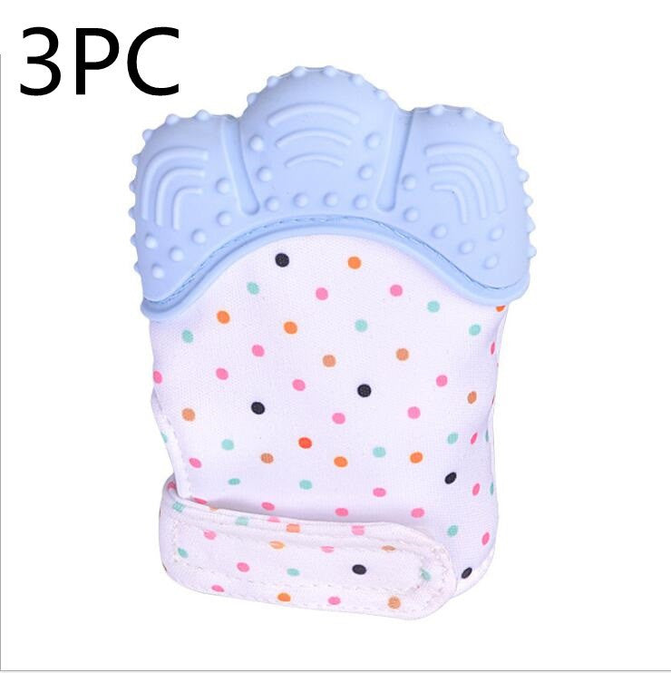 Baby Teether Anti-Bite Silicone Molar Gloves -  children's sound toys