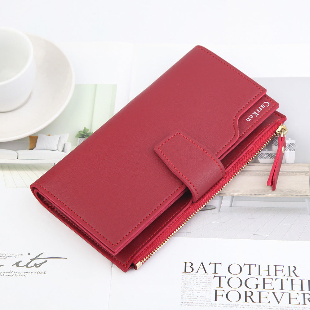 Women's Wallet - Long Wallet, Women Zipper Card