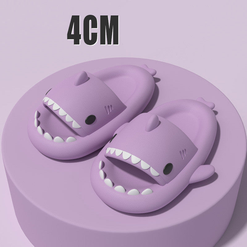 Adult's Slippers Indoor - Outdoor Funny Shark Cartoon