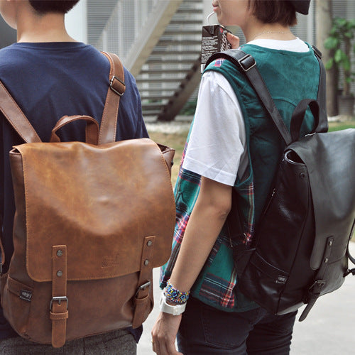 Leather Travel Backpack - Leather Men Laptop Backpack