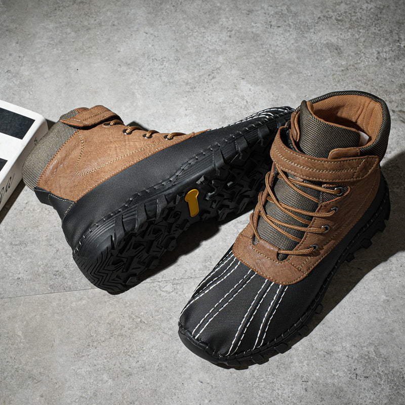 Winter Fleece Lace-up Snow Boots For Men