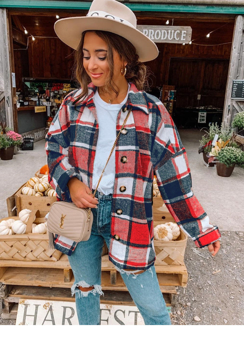 New Fashion Big Plaid Shirt