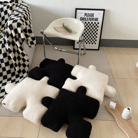 Fashion Stuffed Creative Puzzle Shaped Pillow - Modern Spliceable Cushion Throw Pillow Living Room Waist Cushion Home Decoration