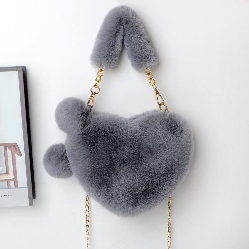 Love Bags - Soft Plush Handbags for Women, Valentine's Day Party Bag