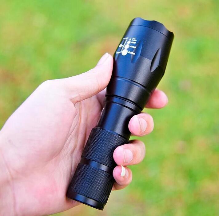 Zoom Flashlight Torch - Tactical 5000 Lumens Led High Power Flashlights AAA or 18650 battery kit