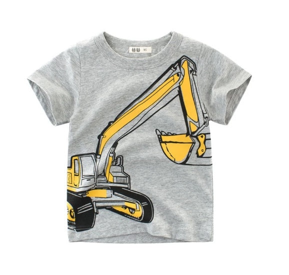 Trendy Summer Boys’ T-Shirt – Hello Dino Cotton Tee ☀️ Children's Wear Summer New Korean Children's Boys Cotton T-shirt Men's Treasure In Children's Short Sleeves - JumoShop