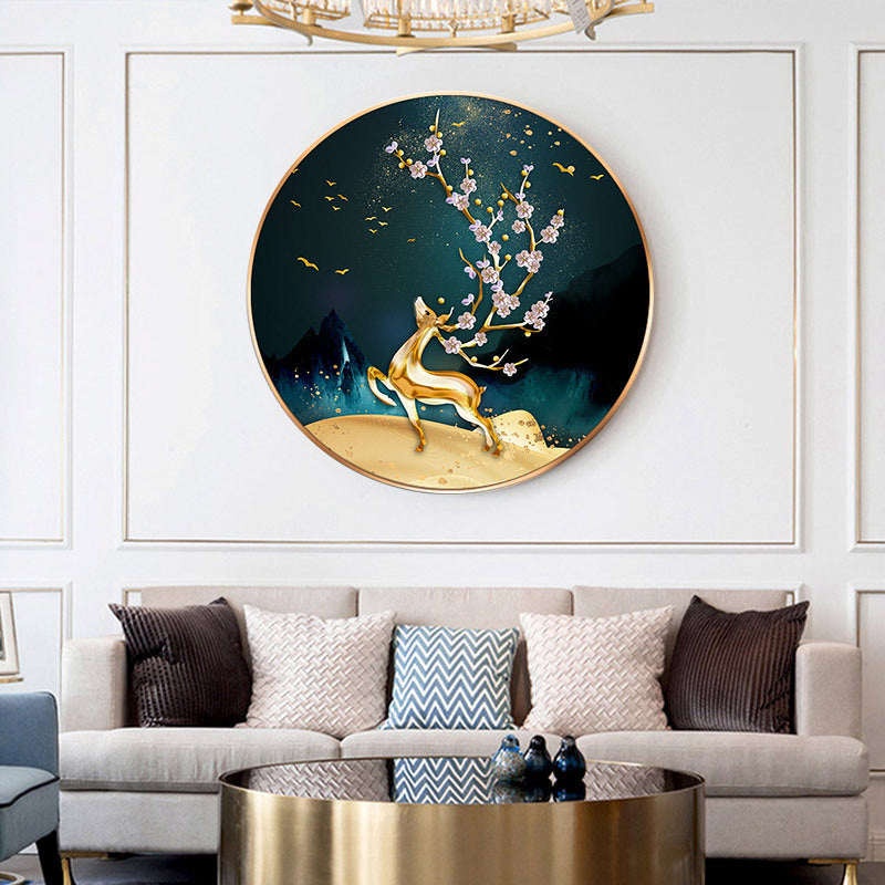 Golden Deer Diamond Painting – Crystal Mosaic Wall Art for Living Room - JumoShop
