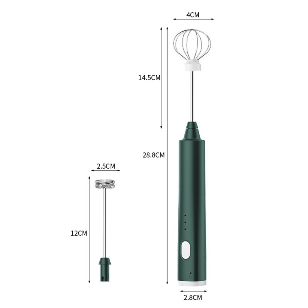 USB Rechargeable Handheld Egg Beater - 3 Speeds Electric Milk Frother Foam Maker Mixer Coffee Drink Frothing Wand Foamer
