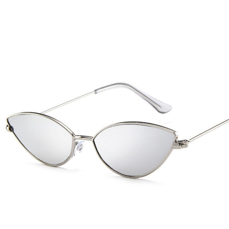 Cute Sexy Retro Cat Eye Sunglasses - Women Metal Triangle Vintage Cat eye Sun Glasses Female