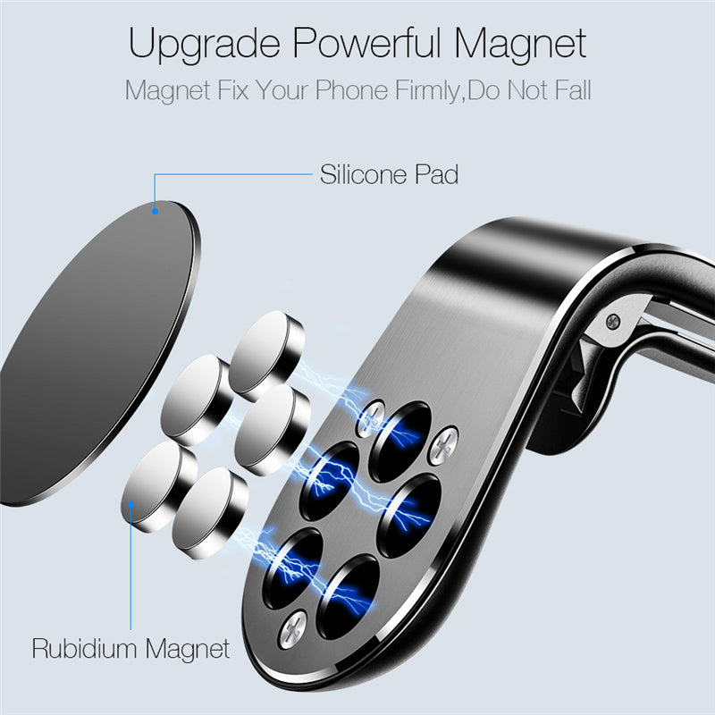 Car Magnetic Air Vent Mount Holder - Magnetic Car Phone Holder Stand 360 Metal Car Air Vent Magnet Stand In Car GPS Mount Holder