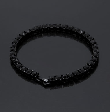 Tin Alloy Gold Color Iced Bracelet - Men's Hip Hop Chain Street Rock Jewelry