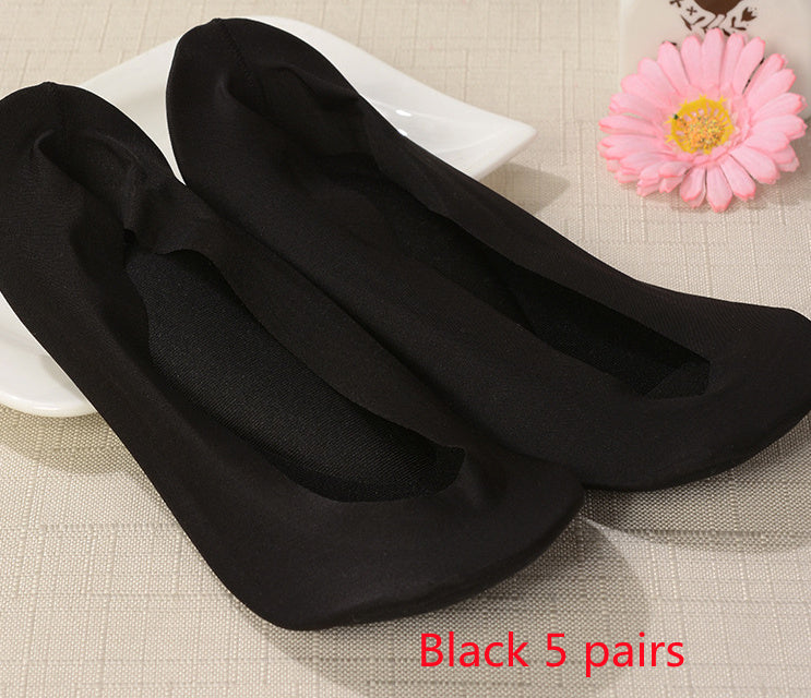 3D Arch Foot Massage Health Care Women Socks - Summer Socks Ice Silk Socks Invisible Slippers Feet Care