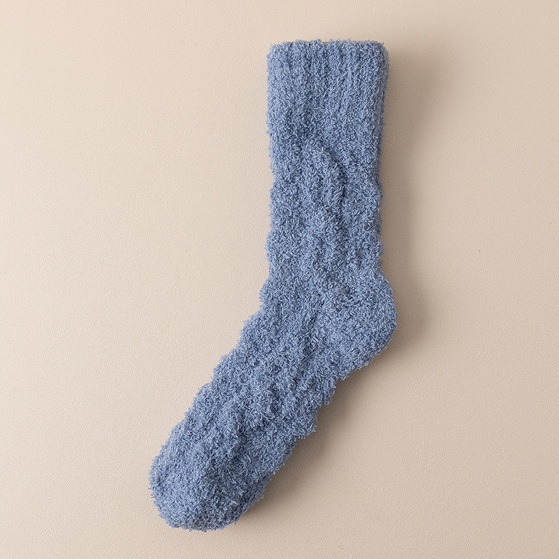 Winter Warm Fuzzy Coral Fleece Socks - Women Men Velvet Thickened Home Sleepping Floor Socks