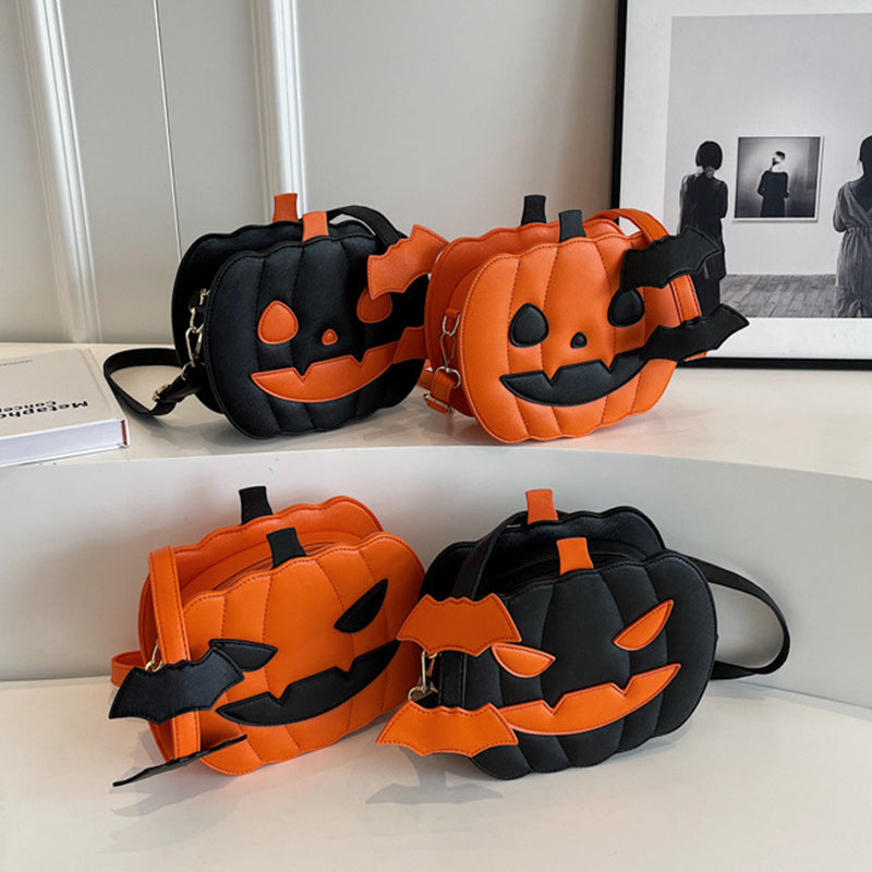 Halloween Bags - Funny Pumpkin Cartoon Shoulder Crossbody Bag