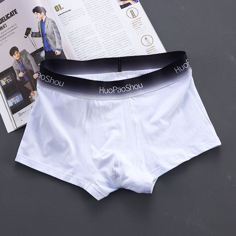 Solid Color Men's Boxer - Men Panties Cotton Underpants Boxers