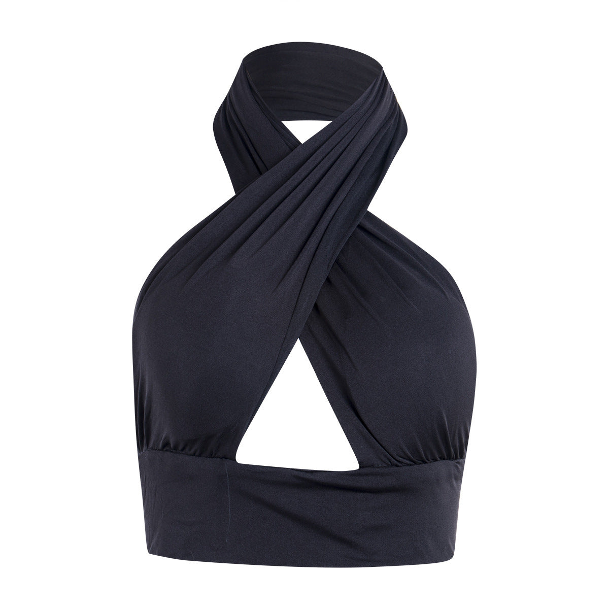 Versatile Tank Top Halter Neck Backless Strap top - Short Camisoles Solid Versatile