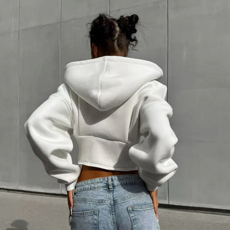 Zipper Cardigan Y2K Ins Hoodie - Fashion Street Long Sleeve Corset Jacket Women Clothing