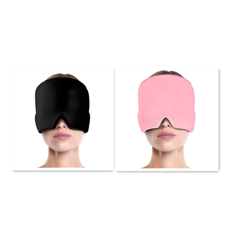 Ice Compress Headache Eye Mask Hat - Relief For Migraines, Stress, And Tension Massage Tool