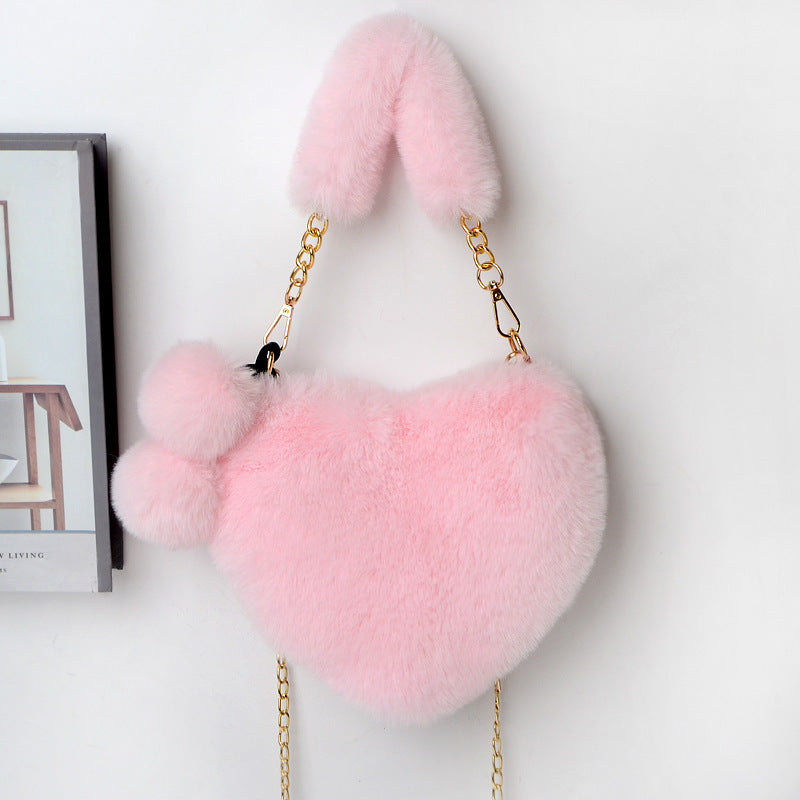 Love Bags - Soft Plush Handbags for Women, Valentine's Day Party Bag