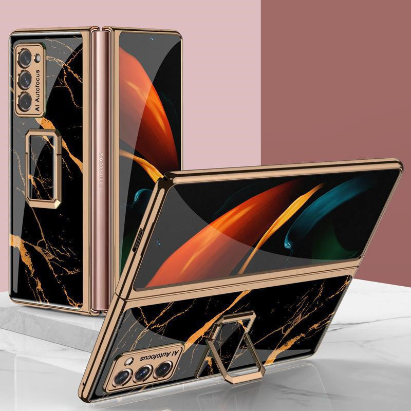 Folding Vertical Clock Phone Case -Full Inclusive Personality Male