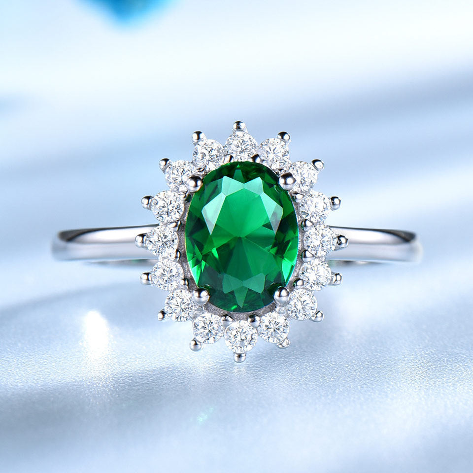 Three Color Baby Stone Ring Women