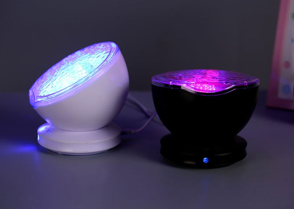 Ocean Wave Projector LED Night Light Remote Control - TF Cards Music Player Speaker Aurora Projection