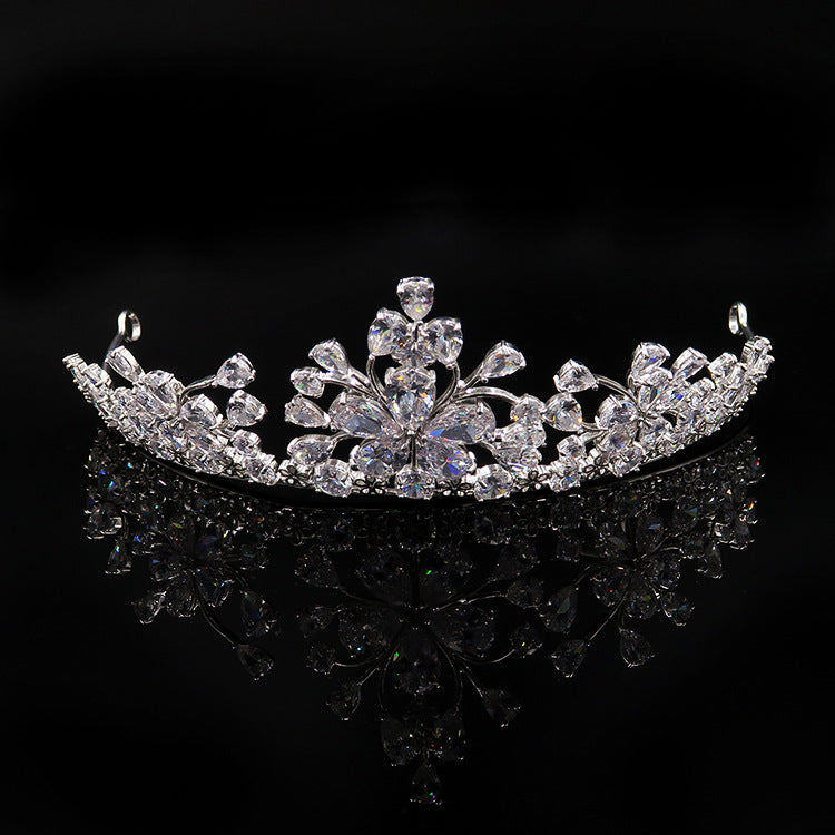 Elegant Three Piece Bridal Jewelry - Korean wedding jewelry ornaments suit