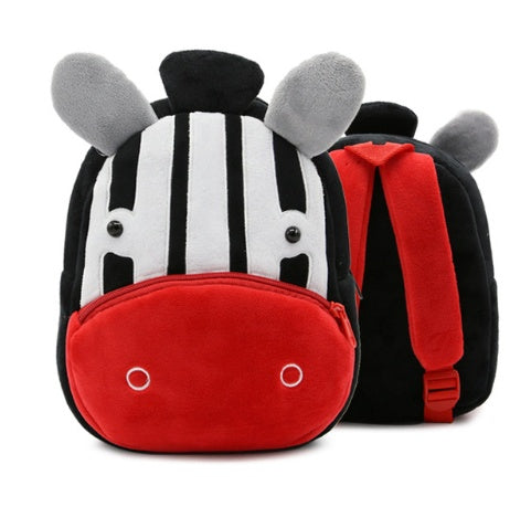 Children School Backpack - Cartoon Rainbow Design, Soft Plush Material For Toddler, Baby Girls Kindergarten Kids School Bags