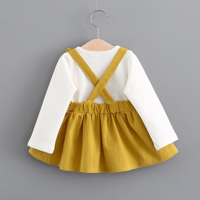Adorable Autumn Korean Bunny Dress for Little Princesses!  2025 autumn new Korean children's clothing, girls cute rabbit dress, baby baby princess dress 916 - JumoShop