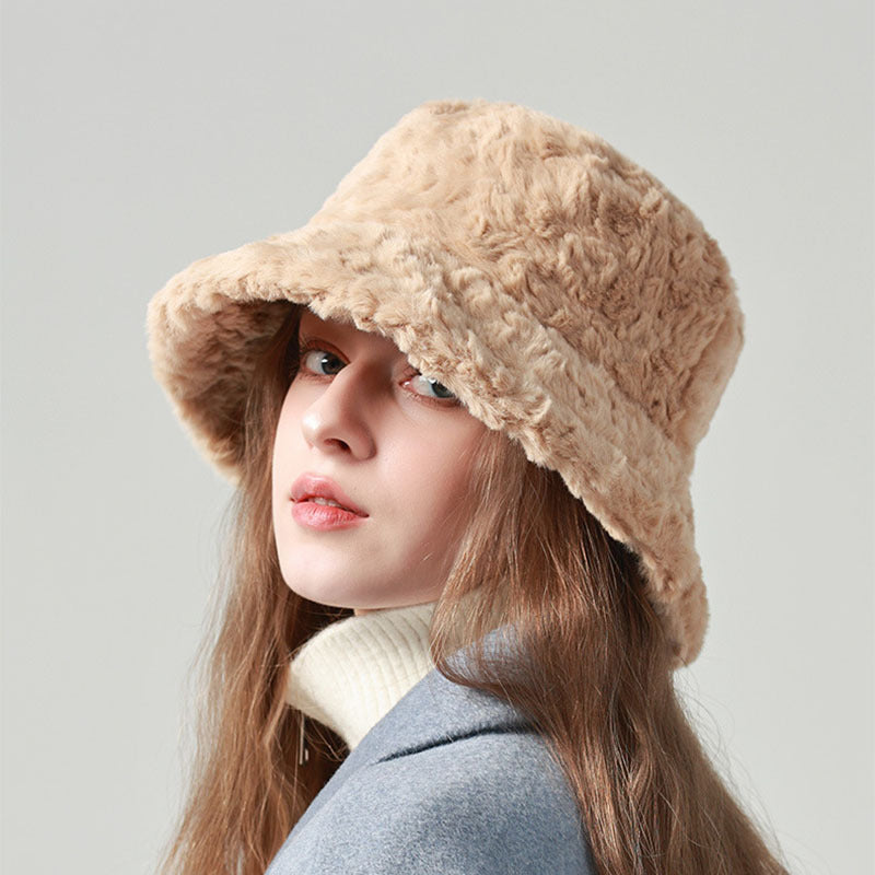 Lambswool Fisherman Winter Hat - Warm Fashionable Solid Color Hats For Women