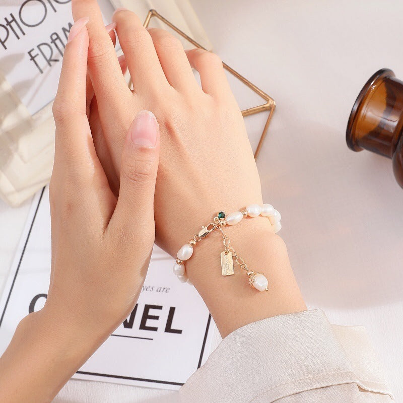 Natural Zircon Pearl Bracelet - Fashion Luxury Jewelry