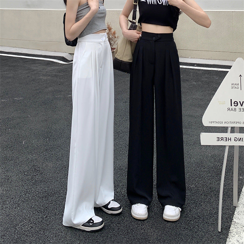 New High Waist Loose Drape Suit Wide Leg Pants