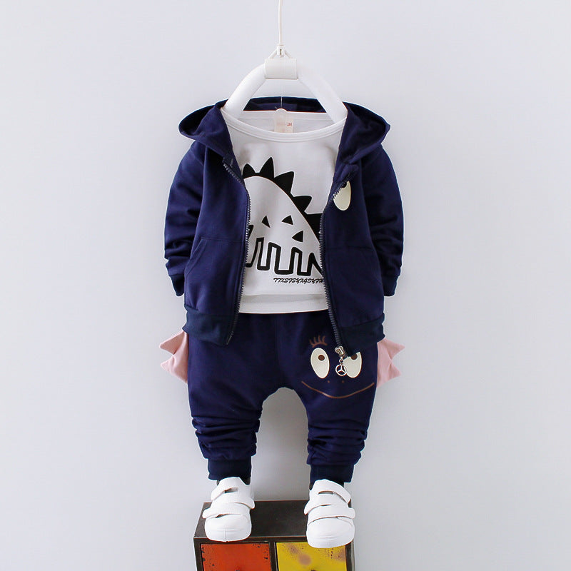 Stylish & Comfy Cotton Boys' 3 Pieces Dino Inspired Outfit – Perfect for All Seasons! Cotton Children's Clothing Boys Autumn Clothing Summer Spring Clothing Boys - JumoShop