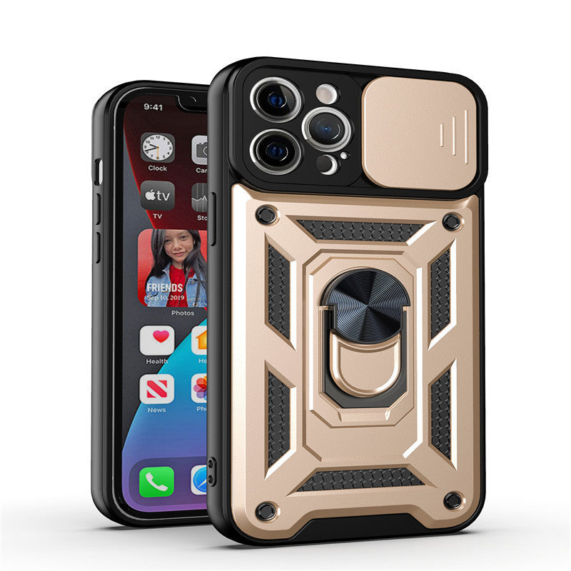 Sergeant Sliding Window Mobile Phone Case - Anti-drop Magnetic Bracket
