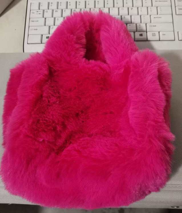 Winter Bags Chain Plush Handbag -- Totes Women Shoulder Bag