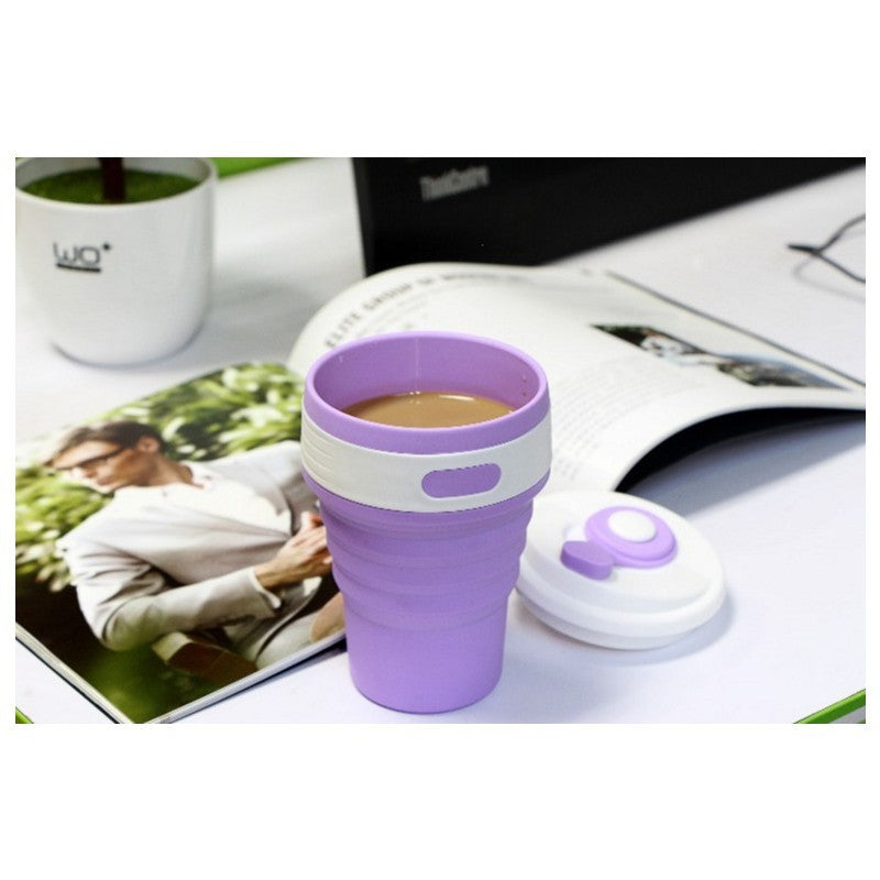 Travel Collapsible Silicone Coffee Cup - Folding Water Cups BPA FREE Food Grade Drinking Ware Mug Tea Coffee Cups