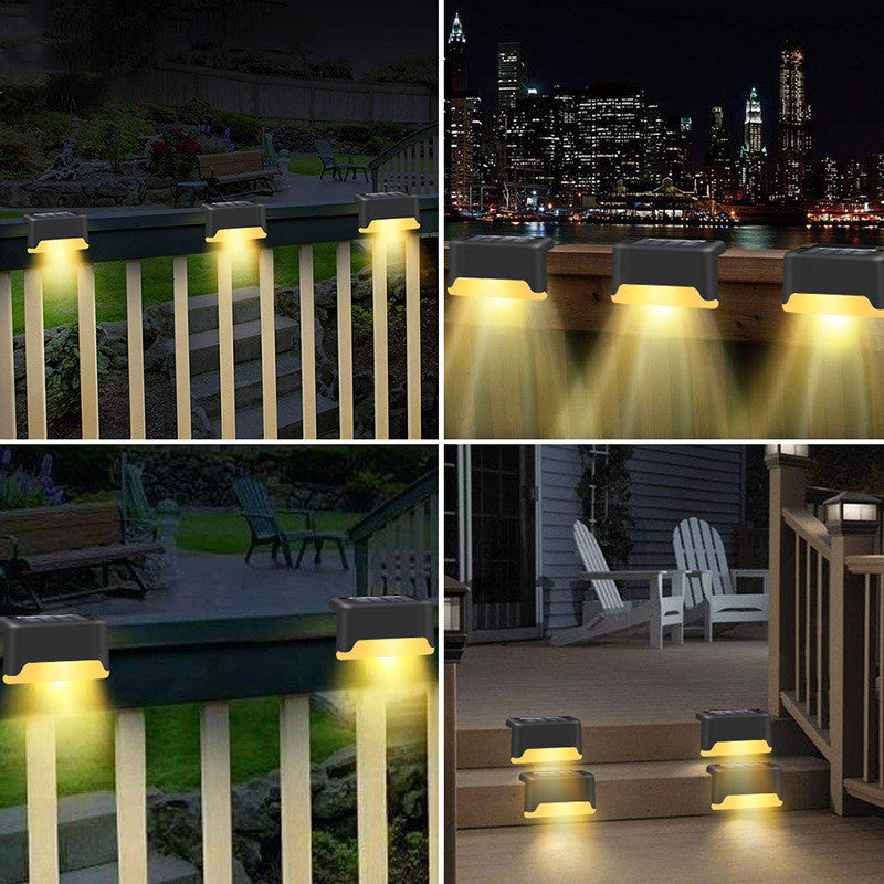New Upgrade Waterproof LED Solar Fence Lamp - Solar Deck Lights Solar Step Light Outdoor For Patio Stairs Garden Pathway Step Yard