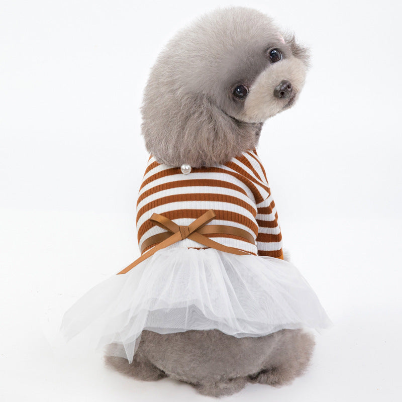 Bears Teddy Small Dog Pet Dress – Adorable & Cozy Fashion for Your Little Princess