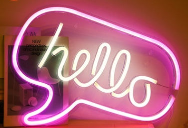 Room Decoration Night Light - LED Neon Lights, Acrylic Back Panel,