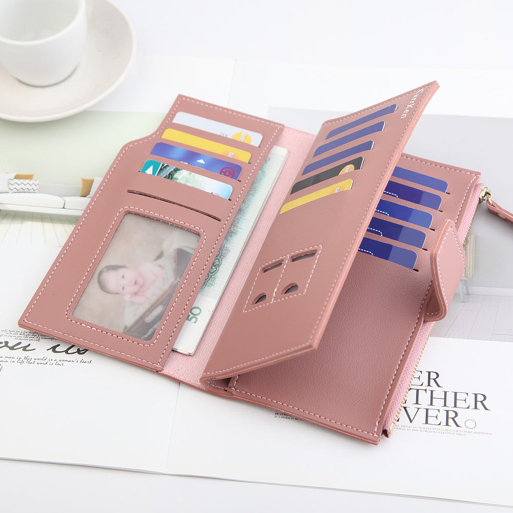 Women's Wallet - Long Wallet, Women Zipper Card