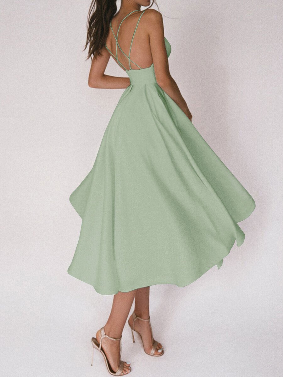 Sexy V-neck Suspender Dress - Summer Fashion A-Line Long Dresses For Women