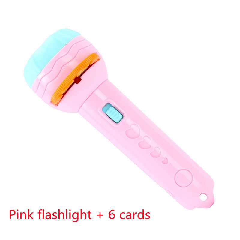 Cartoon Projection Flashlight - 80 Patterns Creative Children Flashlight Toy Projector Baby Toys Bedtime Story Book