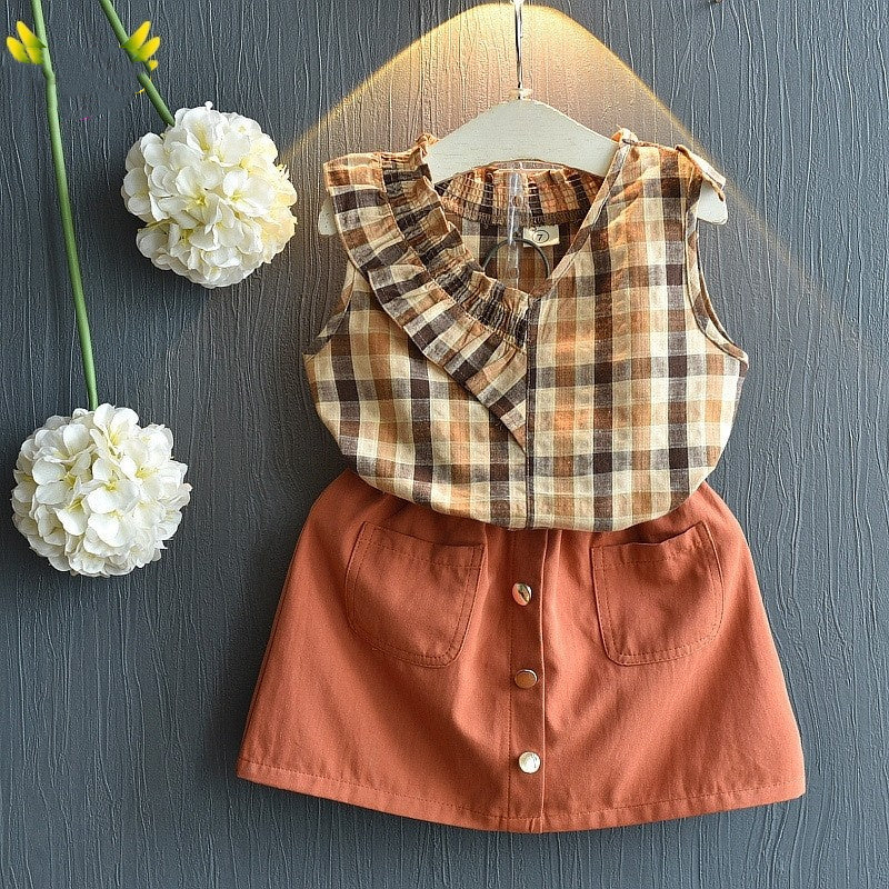 Adorable Girls Clothing Sets - Summer T Shirts & skirt Clothes