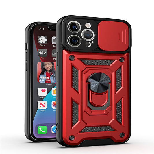 Sergeant Sliding Window Mobile Phone Case - Anti-drop Magnetic Bracket