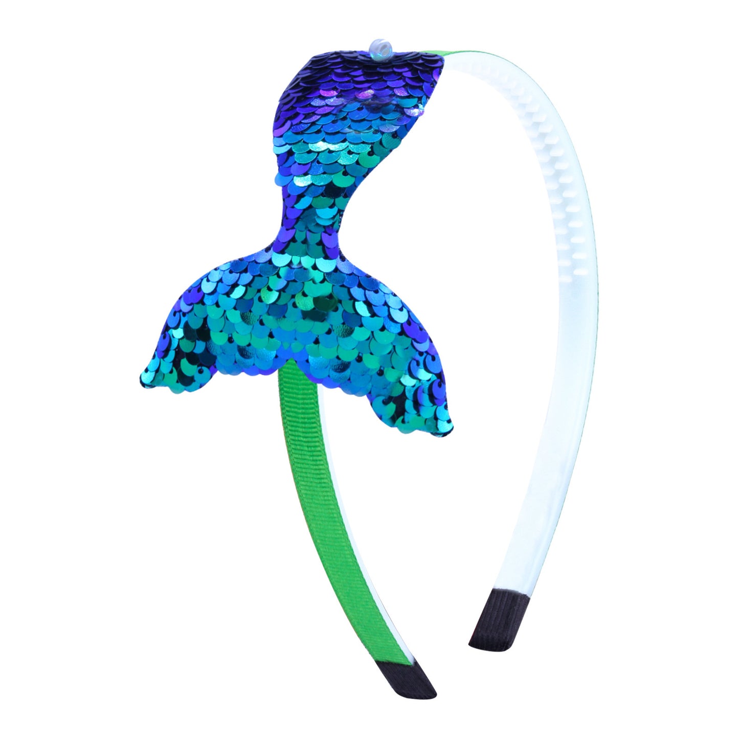 Sequined Hair Accessories - Mermaid Tail Flip Headband, Non-slip Manual Hairpin